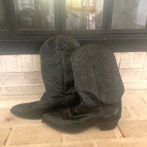 ACME Men's Size 13D Black Realhide Leather Cowboy Boots